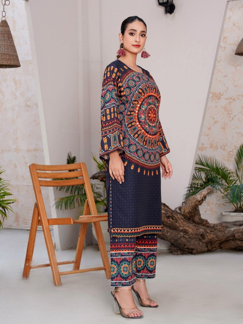 Winter Collection - Swiss Raw Silk Mirror 2Pcs - The Mak's Store