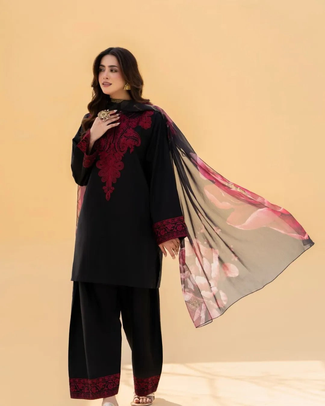 MAHI-NOOR EMBROIDERY 3PC-LILEN