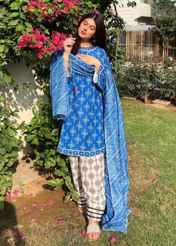 BERRY🫐 3PC SUIT WITH FARSI SALWAR