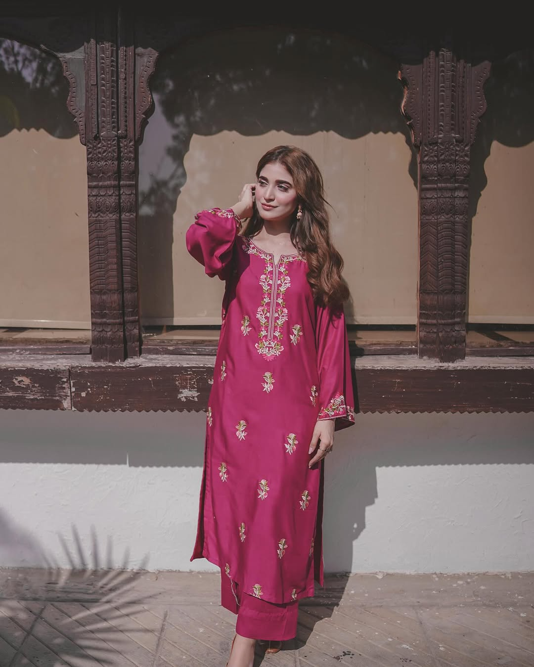 AANGAN EMB Long Length 2-Piece Set - The Mak's Store
